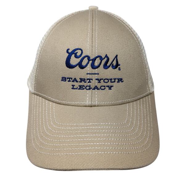 Coors Start Your Legacy Strapback Trucker Hat Brown One Size Mesh Back - Picture 1 of 9